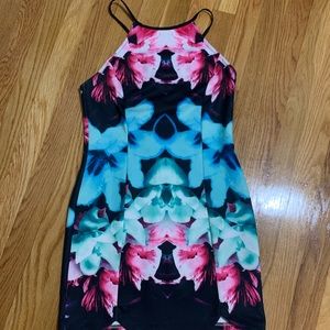 Form-fitting floral dress